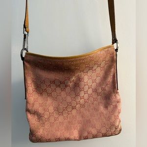 Gucci Vintage Pink GG Crossbody Bag